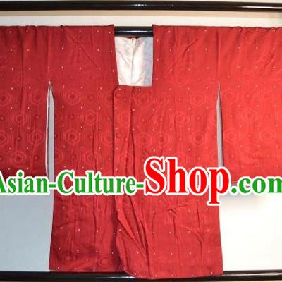 Japanese Traditional Red Hakama Kimono Japan Haori Shirts Apparel Yukata Costume for Men