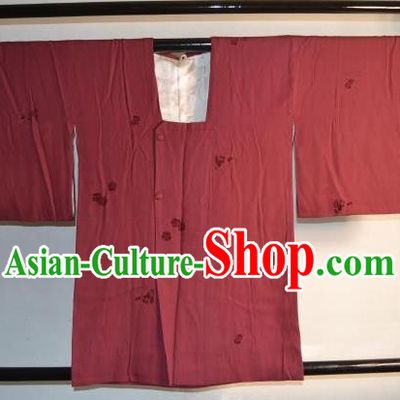 Japanese Traditional Red Haori Hakama Kimono Japan Apparel Yukata Costume for Men