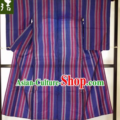 Japanese Traditional Formal Costume Purple Haori Hakama Kimono Japan Apparel Yukata Costume for Men