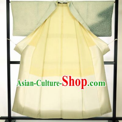 Japanese Traditional Formal Costume Light Green Haori Hakama Kimono Apparel Yukata Costume for Men