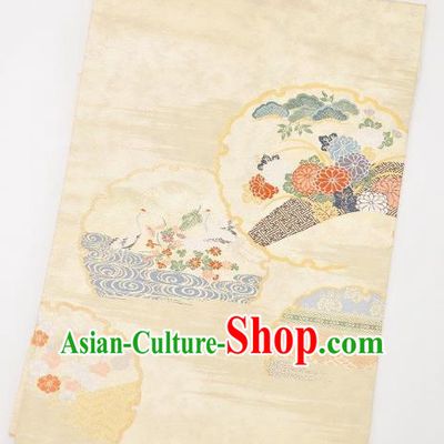 Traditional Japanese Courtesan Kimonos Embroidered Belts Yukata Brocade Waistband for Women