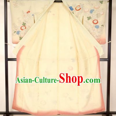 Japan Traditional Kimono Formal Costume Furisode Kimonos Printing Yukata Dress for Women