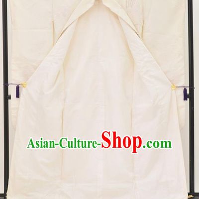 Japan Palace Shiromuku Kimono Traditional Furisode Kimonos Yukata Dress Formal Costume for Women