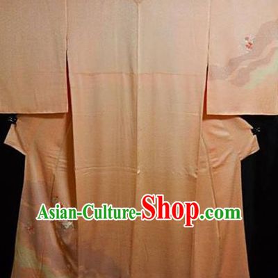 Japan Traditional Palace Pink Furisode Kimonos Yukata Dress Formal Costume for Women