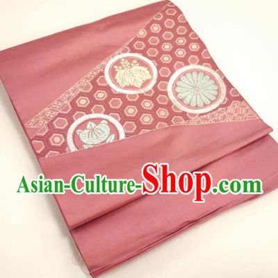 Traditional Japanese Ancient Kimonos Embroidered Brocade Belts Yukata Waistband for Women