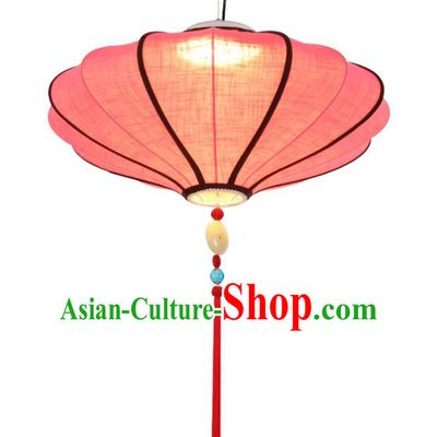 Traditional Chinese Ancient Palace Lantern Red Linen Ceiling Lanterns Hanging Lanern