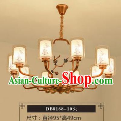 Asian China Traditional Handmade Lantern Plum Flower Branches Ceiling Lamp Ancient Palace Lanern