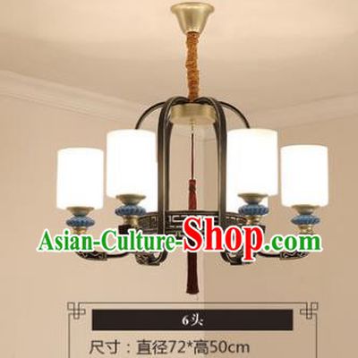 Asian China Traditional Handmade Lantern Iron Ceiling Lamp Ancient Palace Lanern