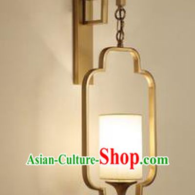 Handmade Traditional Chinese Lantern China Style Golden Wall Lamp Electric Palace Lantern