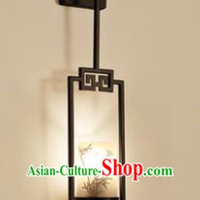 Handmade Traditional Chinese Lantern China Style Printing Bamboo Wall Lamp Electric Palace Lantern