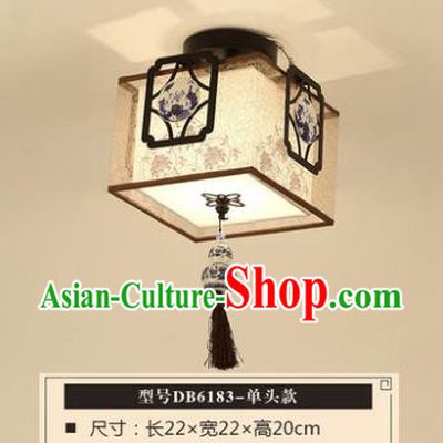 Traditional Chinese Handmade Lantern Classical Square Ceiling Lamp Ancient Lanern
