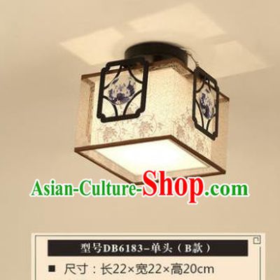 Traditional Chinese Handmade Lantern Classical Square Ceiling Lamp Ancient Lanern