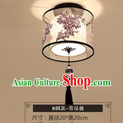 Traditional Chinese Handmade Lantern Classical Tassel Ceiling Lamp Ancient Round Lanern