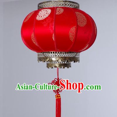 Asian China Traditional Handmade Lantern New Year Red Parchment Lanterns Ceiling Lamp Ancient Palace Lanern