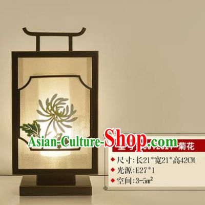 Traditional Asian Chinese Lantern China Ancient Electric Chrysanthemum Desk Lamp Palace Lantern