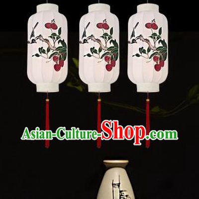 Traditional China Handmade Lantern Ancient Printing Hanging Lanterns Palace Ceiling Lamp