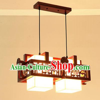 China Traditional Handmade Ancient Two-pieces Wood Hanging Lantern Palace Lanterns Ceiling Lamp