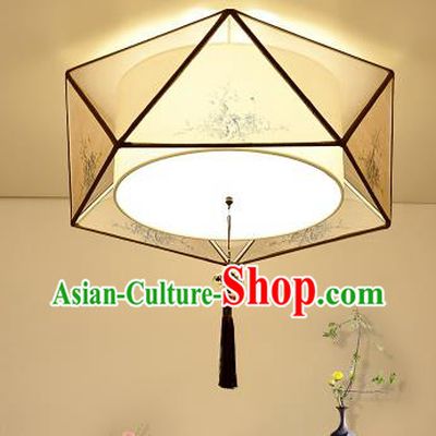 Traditional China Handmade Lantern Ancient Printing Hanging Lanterns Palace Ceiling Lamp