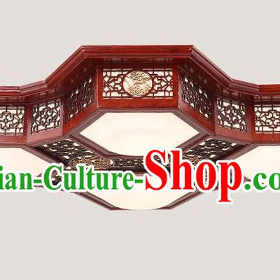 China Traditional Handmade Lantern Ancient Wood Lanterns Palace Ceiling Lamp