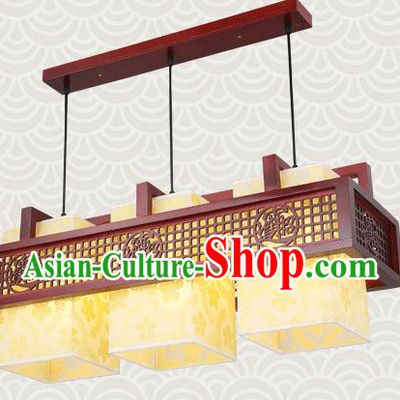 China Traditional Handmade Lantern Ancient Lanterns Palace Three-pieces Ceiling Lamp