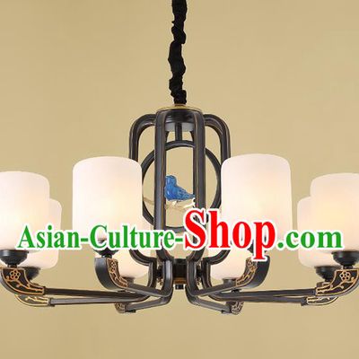 Traditional China Handmade Hanging Lantern Ancient Eight-pieces Lanterns Palace Ceiling Lamp