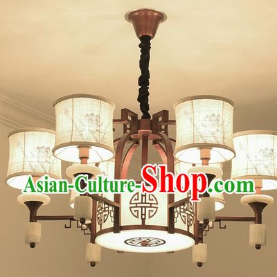 Traditional China Handmade Lantern Ancient Six-pieces Hanging Lanterns Palace Ceiling Lamp