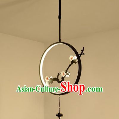 Traditional China Handmade Lantern Ancient Black Hanging Lanterns Palace Ceiling Lamp
