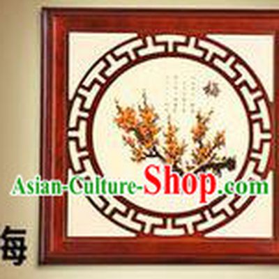 Asian China Handmade Wall Lanterns Traditional Ancient Square Lamp Printing Plum Blossom Palace Lantern