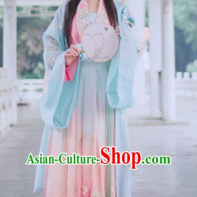 Chinese Traditional Hanfu Clothing Garment Complete Set for Women