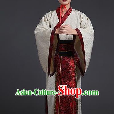 Chinese Ancient Han Dynasty Swordsman Costume Theatre Performances Clothing for Men