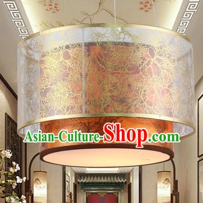 Chinese Handmade Printing Iron Lantern Traditional Palace Ceiling Lamp Ancient Hanging Lanterns