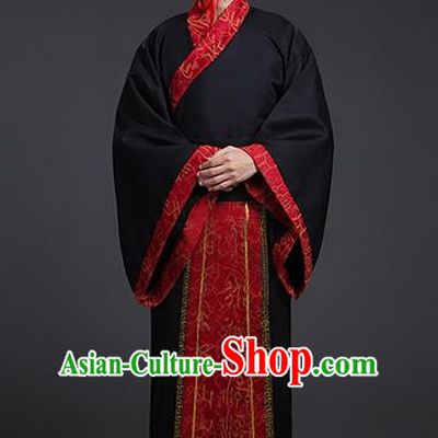 China Ancient Han Dynasty Swordsman Costume Theatre Performances Scholar Clothing for Men