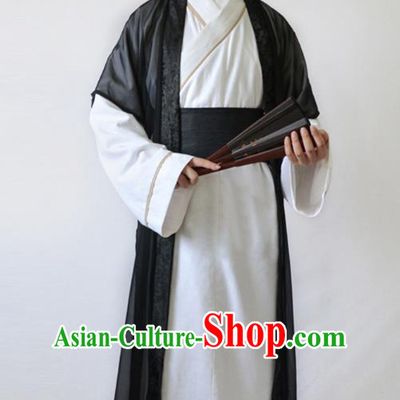 China Ancient Song Dynasty Niche Costume Theatre Performance Scholar Clothing for Men