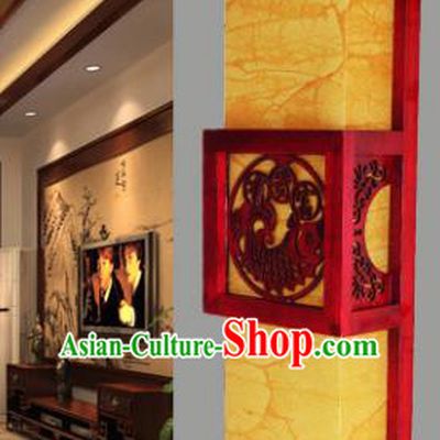 Asian China Handmade Lanterns Traditional Ancient Wood Carving Wall Palace Lantern