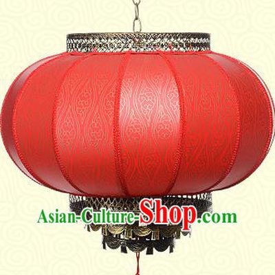 Chinese Handmade Palace Auspicious Clouds Lanterns Traditional New Year Red Hanging Lantern