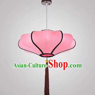 Chinese Classical Handmade Pink Palace Lanterns Traditional Hanging Lantern Ancient Ceiling Lamp