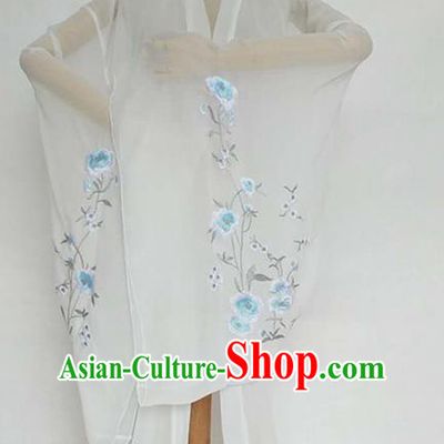 China Tang Dynasty Palace Lady Costume Ancient Princess Embroidered Peony Cardigan for Women