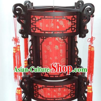 Chinese Ancient Handmade Wood Red Palace Lanterns Traditional Hanging Lantern
