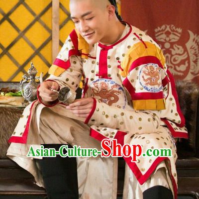 Chinese Qing Dynasty Prince Regent Dorgon Historical Costume China Ancient Armour Clothing