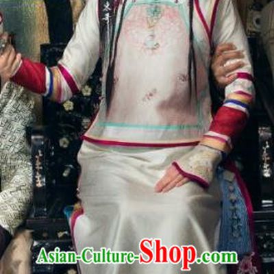 Ancient Chinese Qing Dynasty Mongolian Princess Harjol Historical Dress Costume for Women
