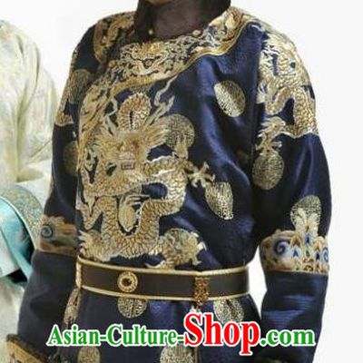 Chinese Qing Dynasty Thirteen Prince of Kangxi Yinxiang Historical Costume Ancient Manchu Royal Highness Clothing for Men