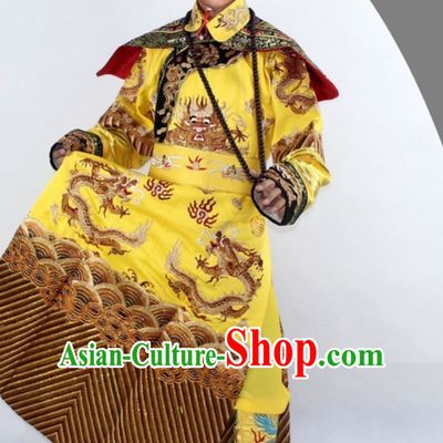 Qing Dynasty Emperor Clothing Imperial Robe Clothes for Men