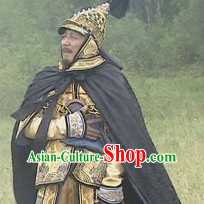 Chinese Qing Dynasty Emperor Kangxi Historical Costume China Ancient Manchu King Armour Clothing