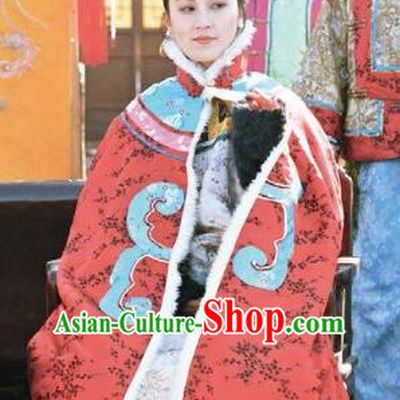 Chinese Ancient Qing Dynasty Historical Costume Empress Dowager Cixi Embroidered Dress for Women