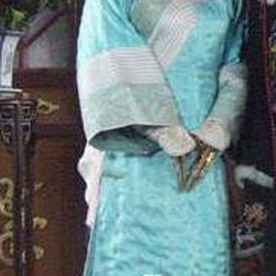 Chinese Ancient Qing Dynasty Manchu Historical Costume Last Empress Dowager Cixi Embroidered Dress for Women