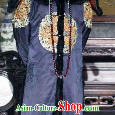 Chinese Qing Dynasty Prince Gong Yixin Historical Costume Ancient Manchu Royal Highness Clothing for Men