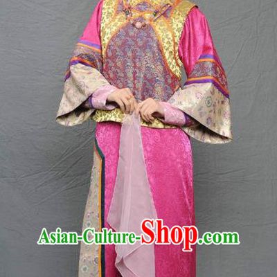 Chinese Qing Dynasty Manchu Imperial Concubine of Kangxi Historical Costume Ancient Palace Lady Clothing for Women