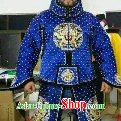 Chinese Late Qing Dynasty Armour Replica Costumes Ancient General Deng Shichang Historical Costume for Men