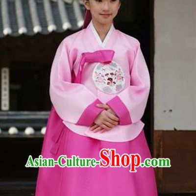 Korean Traditional Pink Hanbok Clothing Korean Bride Fashion Apparel Hanbok Costumes for Women