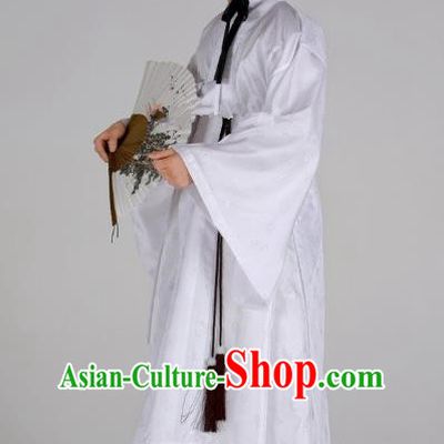 Asian Korean Traditional Palace White Hanbok Clothing Ancient Korean Costume for Men